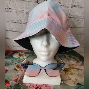 Cotton Candy Anime hat & glasses